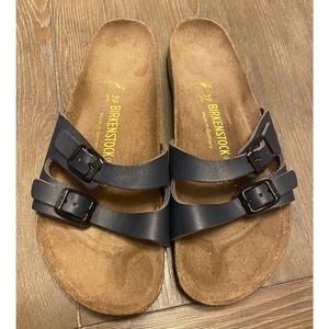 Birkenstock Ibiza Two Strap Sandals, 39 Women’s 8/ 8.5 Blue Leather